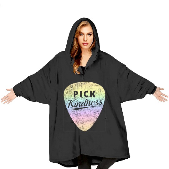 Pastel Rainbow Guitar Pick Pun Anti-Bullying Pick Blanket Hoodies