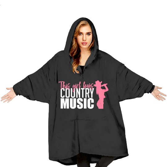 This Girl Loves Country Music A Western Folk Fan Blanket Hoodies