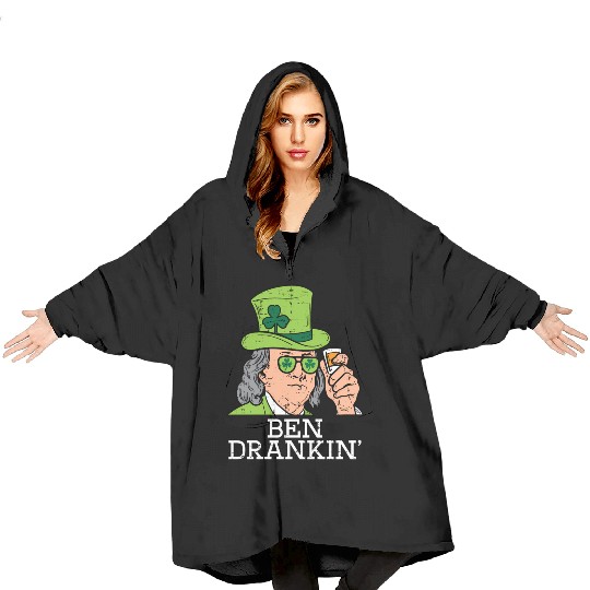 Ben Drankin Saint Paddys St Patric Day Blanket Hoodies