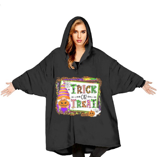 Halloween Gnomes Witch Autumn Trick Or Treat Blanket Hoodies