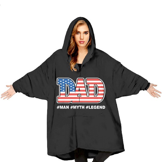 American Dad Unisex Blanket Hoodies Father Day