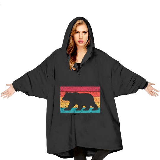 Don'T Mess With Mama Bear Mother'S Day Blanket Hoodies