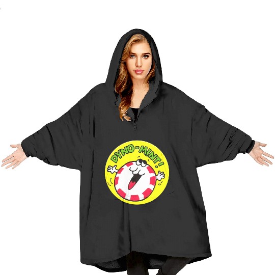 Vintage Scratch And Sniff Sticker Peppermint Dyno- Blanket Hoodies