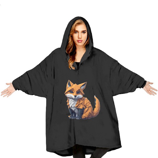Tangram Fox Blanket Hoodies