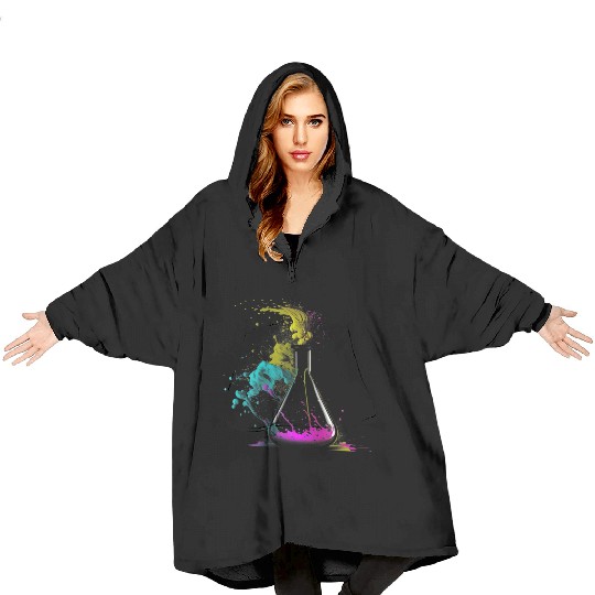 Chemist splash art tube retro chemistry laboratory Blanket Hoodies