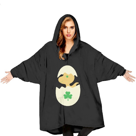 St Patrick Irish Dino Blanket Hoodies