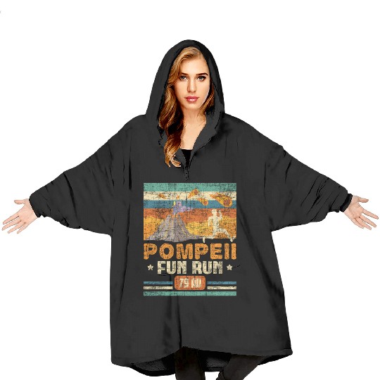 Pompeii Fun Run - Geography Volcanologist Blanket Hoodies