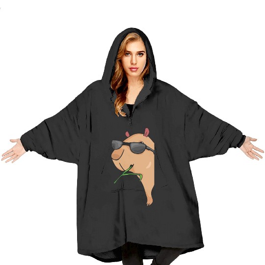 Capybara Lover Women Capybara Gift Men Capybara Blanket Hoodies