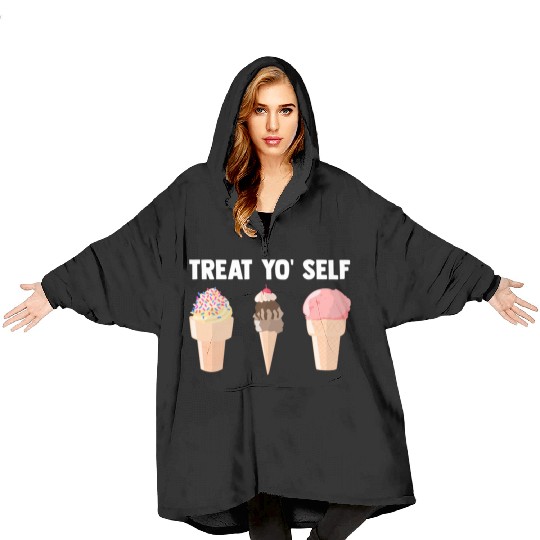 Ice Cream Treat Yo' Self Summertime Sherbet Gelato Blanket Hoodies