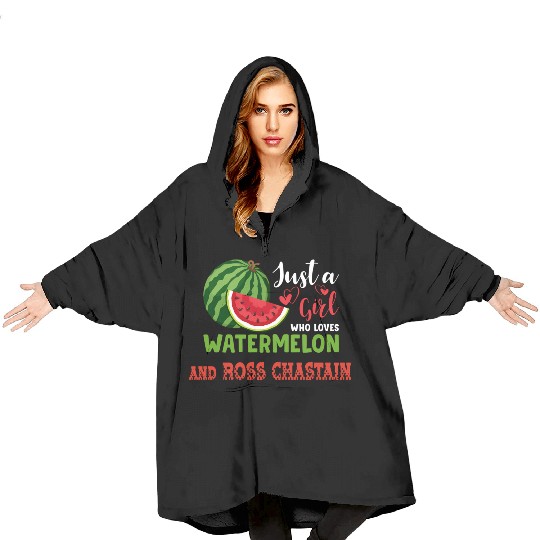 Just A Who Loves Watermelon And Ross Chastain Blanket Hoodies