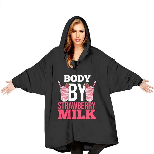Strawberry Milk Shake Korean Vegan Japanese Blanket Hoodies