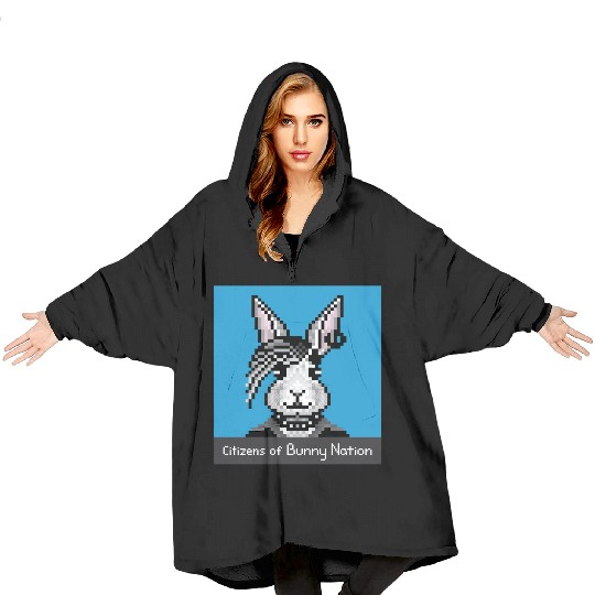 Citizens of Bunny Nation NFT #55 Artwork Blanket Hoodies