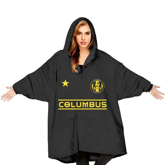 Columbus Ohio 614 Starer Blanket Hoodies