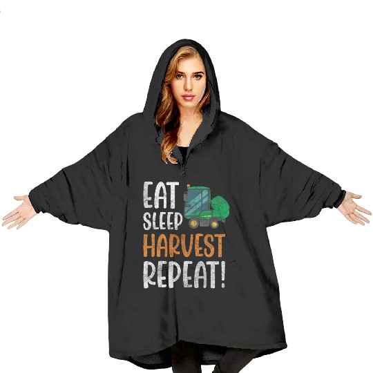 Farmer Field Worker Harvest Time Vegetable Blanket Hoodies