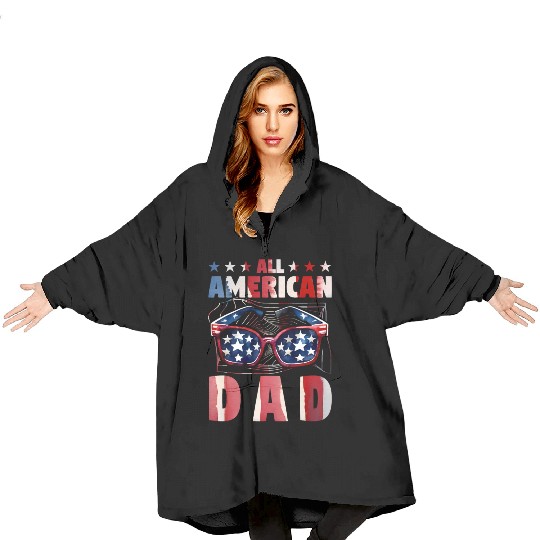 All American Dad Blanket Hoodies