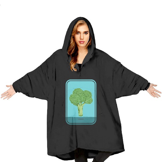 I love broccoli Blanket Hoodies