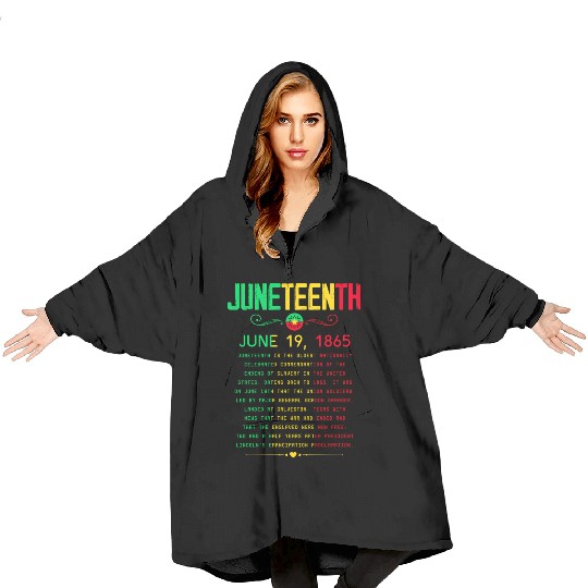 Juneteenth 1865 Juneteenth African American June 1 Blanket Hoodies