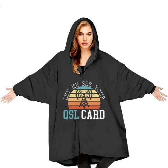 Ham Radio Operator Morse Code Radioactivity Blanket Hoodies