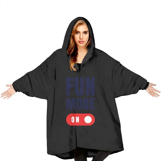Black Colorful Dubai The Leading City in the World Blanket Hoodies