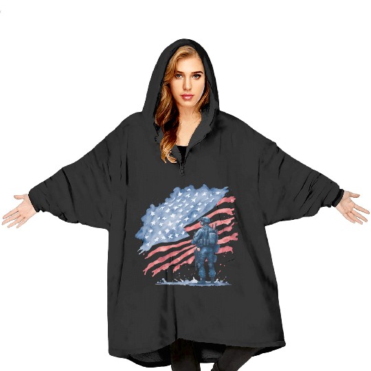 Stars And Stripes Blanket Hoodies