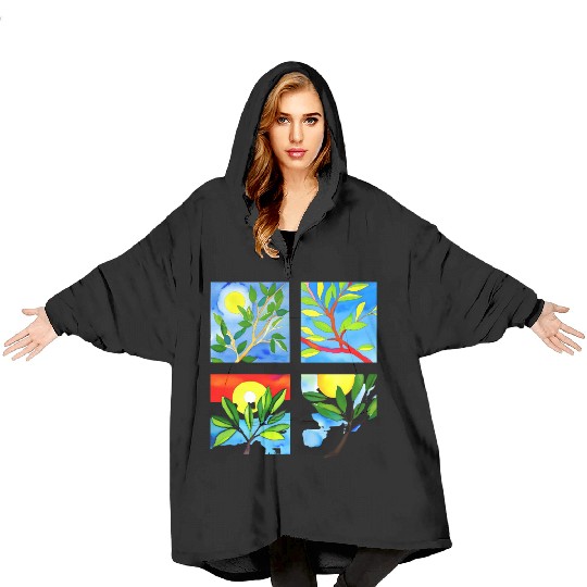 Laughing Olive Branch - Sustainable Harmony Blanket Hoodies