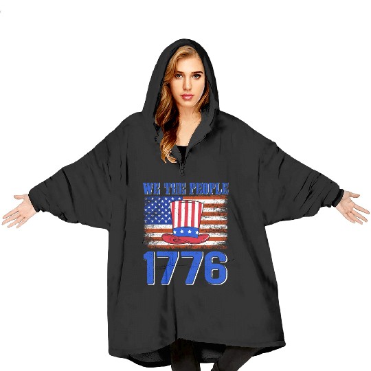 We the People 1776 Independence Day US Patriot Blanket Hoodies