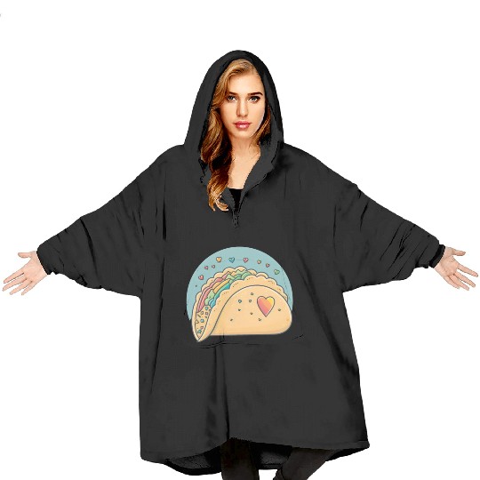 Taco-Lover I Love Tacos Heart Spicy Foodie Blanket Hoodies