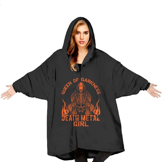 Goth Rock Satan Girl Woman Festivals Death Metal Blanket Hoodies