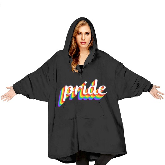 Happy Pride Rainbow Multi Color Gay Lesbian Lgbtq Blanket Hoodies