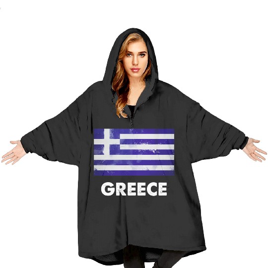 Greek Greece Flag Blanket Hoodies