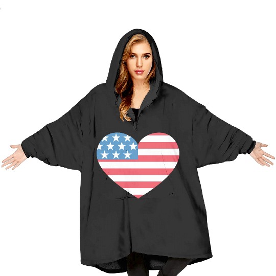 Heart America Blanket Hoodies