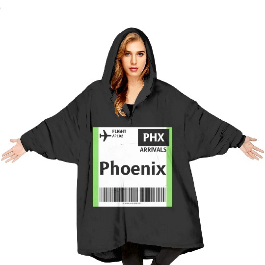 airplane ticket phoenix Blanket Hoodies