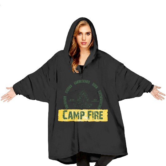 Hot Vibes Of Nature Hiking Camping Trekking Blanket Hoodies