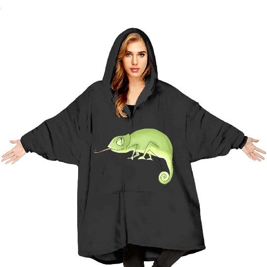 Green Chameleon Blanket Hoodies