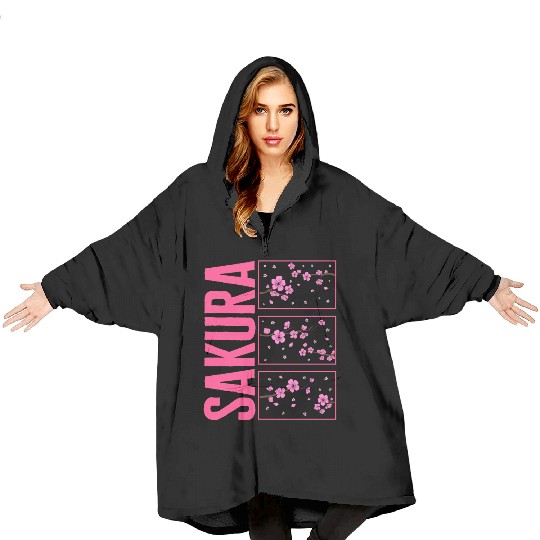 Cherry Blossom Blanket Hoodies, Sakura Kawaii Pop Culture