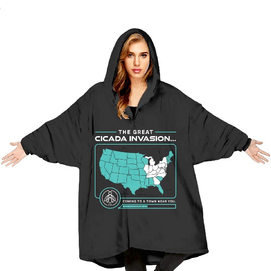 Cicada Invasion Coming To These States In Us Map Blanket Hoodies