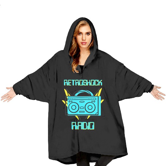 Retro Shock Radio Old School Music Blanket Hoodies
