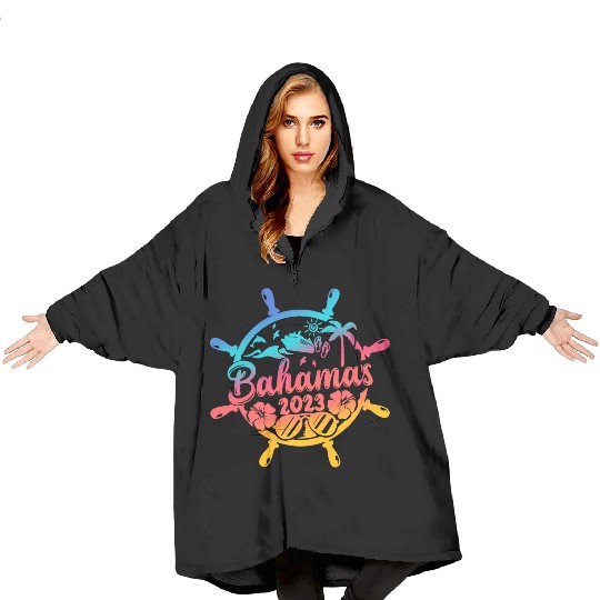 Bahamas Cruise 2023 Family Friends Group Vacation Blanket Hoodies