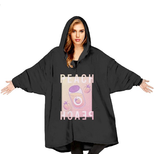 Peach Blanket Hoodies, Peach Soda Vaporwave Pastel Blanket Hoodies,