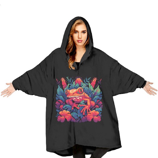 Wild Poison Frog Goth Goblincore Fairycore Gothic Blanket Hoodies
