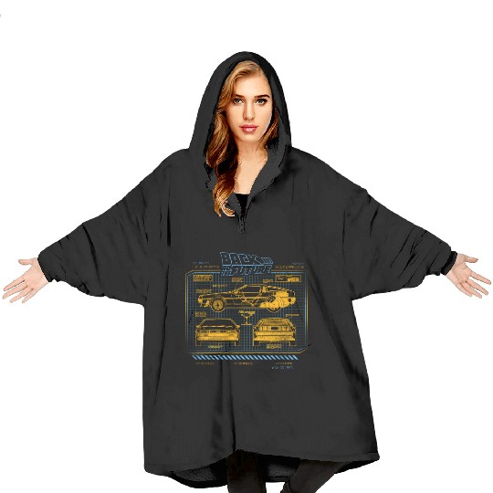 Back To The Future 35Th Anniversary Delorean Blanket Hoodies