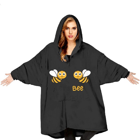 Bee Lovers Honey Bee Blanket Hoodies, Let's Bee Friends