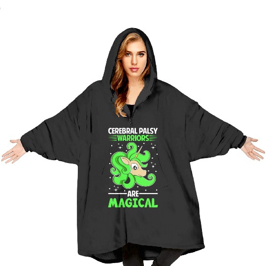 Cerebral Palsy Warriors Are Magical Unicorn Lover Blanket Hoodies
