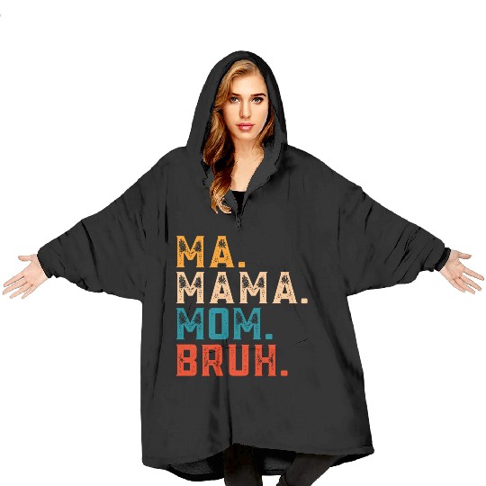 Mama Mommy Mom Bruh Blanket Hoodies Women Mama Tanks.