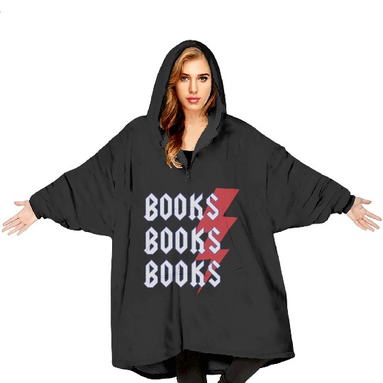Reading Teacher Cool Books Thunderbolt Men Women Blanket Hoodies