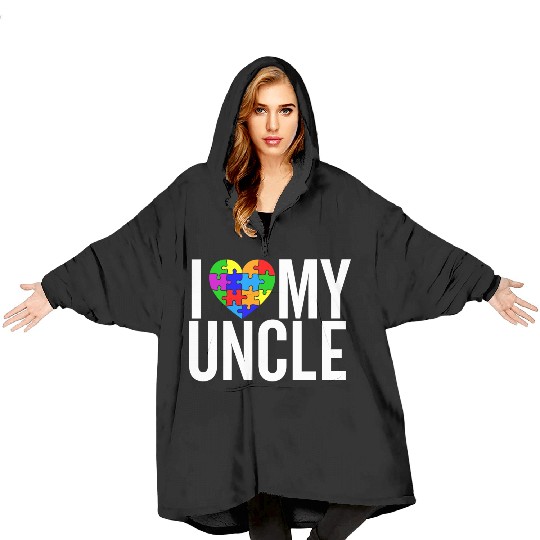 I Love my Uncle Blanket Hoodies