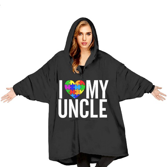 I Love my Uncle Blanket Hoodies