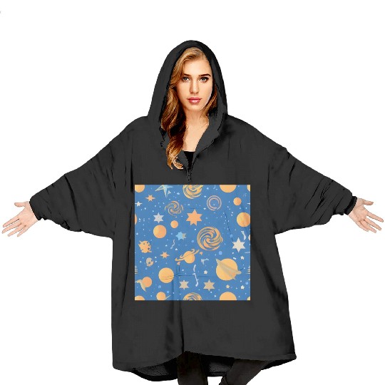 Galaxy nebula art Blanket Hoodies