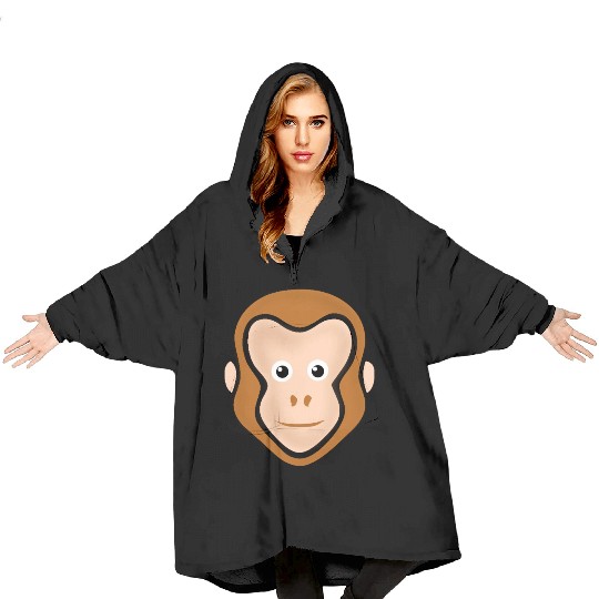 Monkey Face Adorable Blanket Hoodies