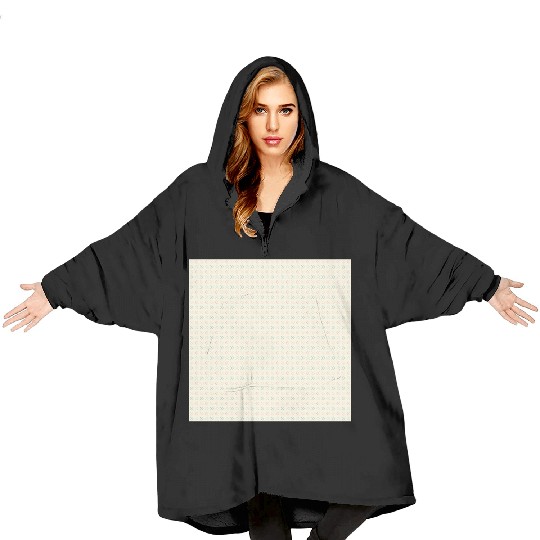 Retro Pattern Yellow Teal Red Blanket Hoodies